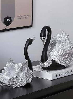 现代轻奢风高级感天鹅摆件北欧家居玄关客厅电视酒柜小装饰品摆件