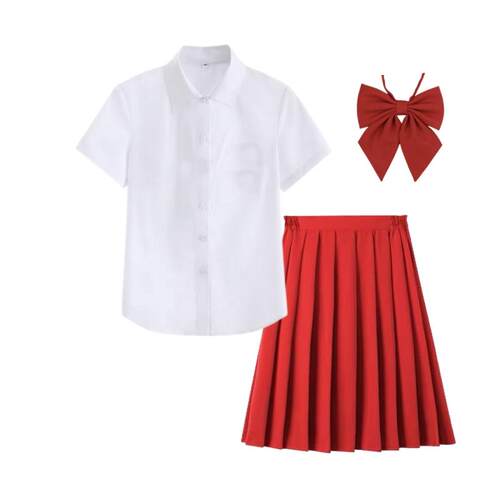 正品中生合唱团演出初中生毕业运动学班服女红裙诗歌朗会诵服比赛