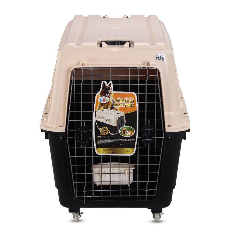 捣蛋鬼宠物航空箱狗托运箱带轮子 特大航空笼 塑料厂家中型犬