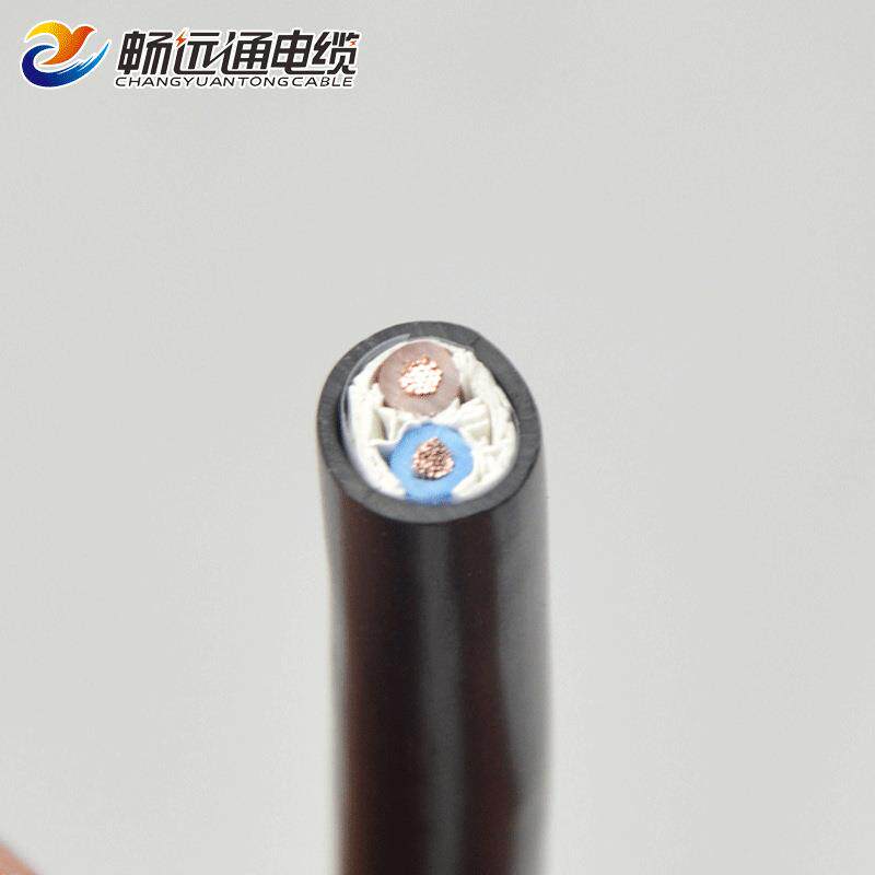 软铜护套线RVV2*1黑色圆形电动工具机械设备用电源线国标家装线