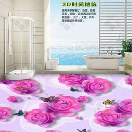 3d立体自粘加厚防水防滑耐磨地板贴卫生间厨房阳台瓷砖地砖地贴纸