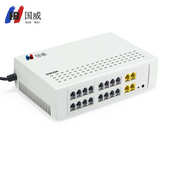 国威程控电话交换机GW300酒店内部分线器 4外线16分级ippbx交换机