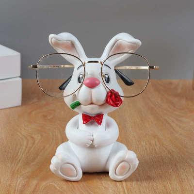 乖乖兔眼镜支架展示架托创意学生用办公室桌面放眼镜架子收纳摆件