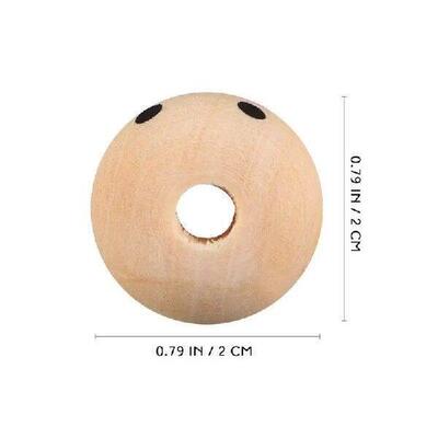 100pcs Wooden Craft Beads Decorative Round Beads Loose