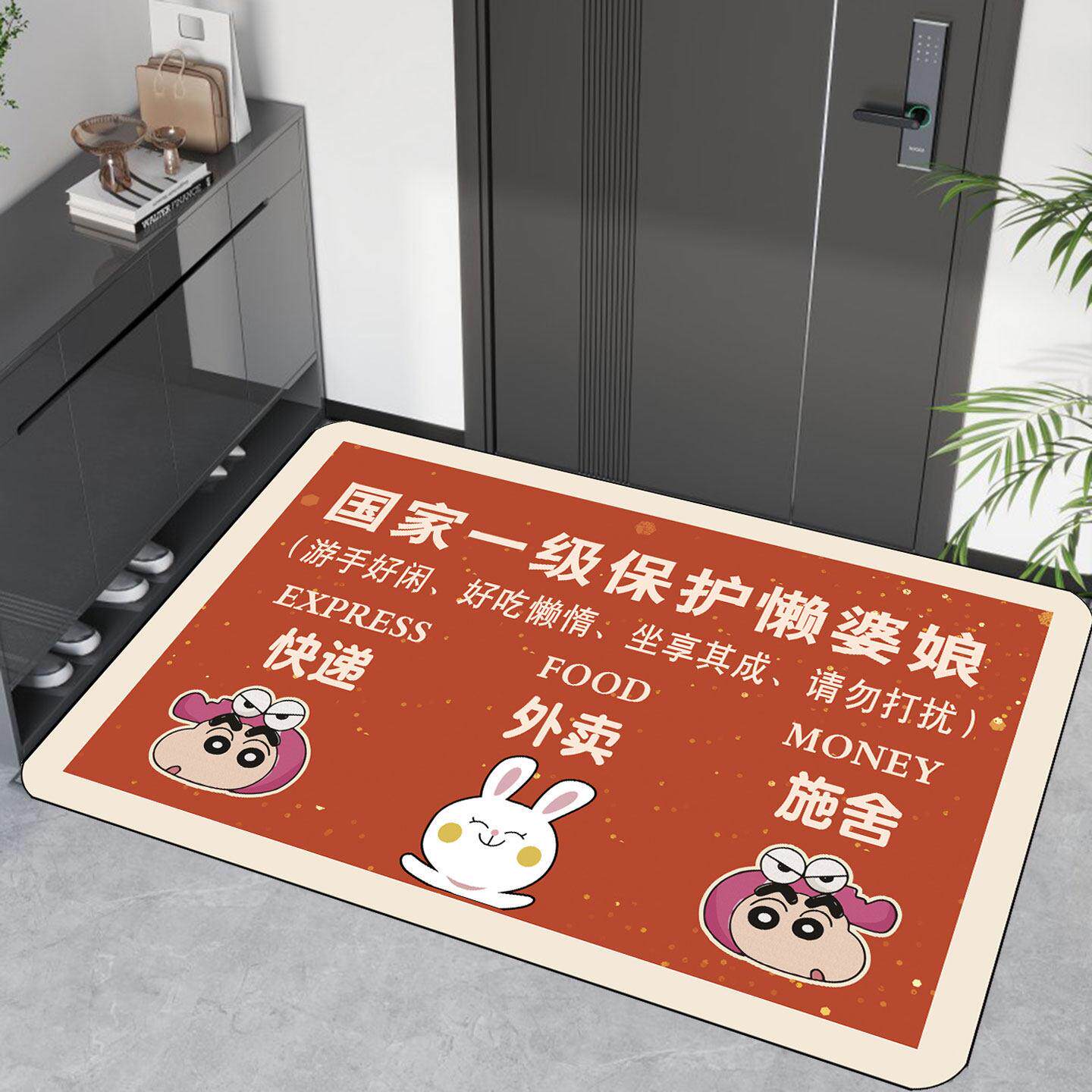 入户门地垫国家一级保护废物搞笑地毯快递外送放门口脚垫进门脚垫