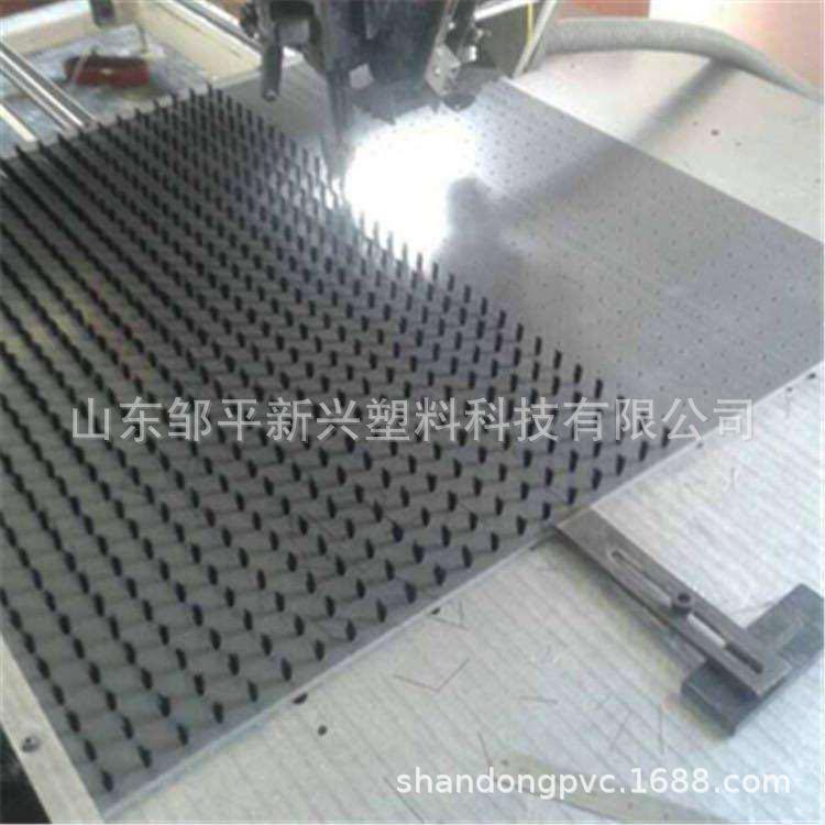 厂家加工雕刻工业PVC毛刷板数控冲床工作台PVC平面毛刷板灰色黑色
