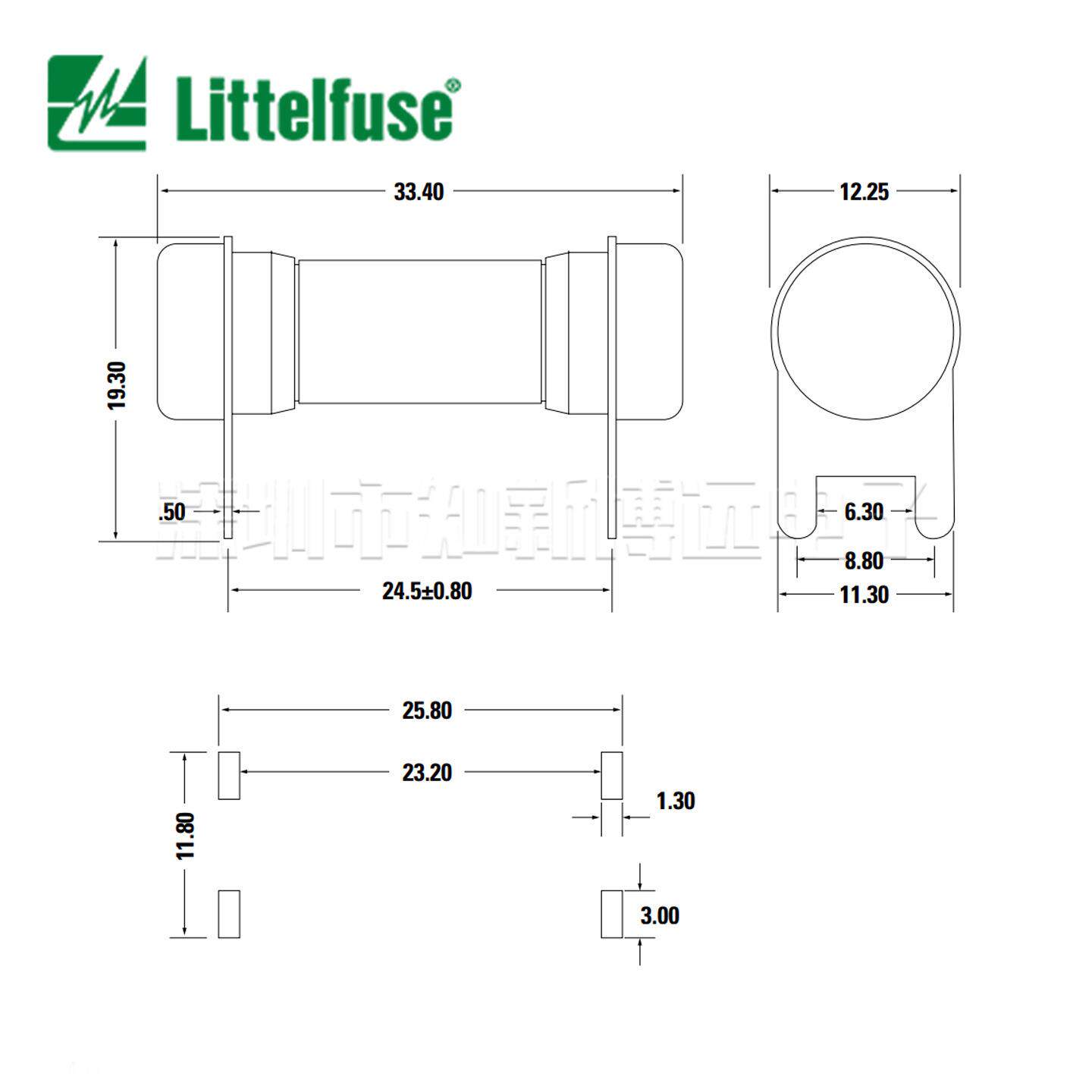 0606040.UXTHP 进口力特保险丝 40A/500VP 10*32mm熔断器保险管