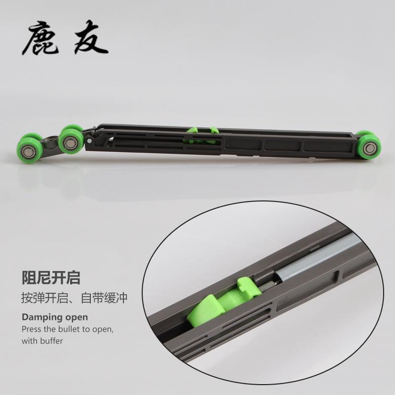 按弹式家具口袋门隐藏推拉门轮吊轨单LY204轨向阻吊尼缓冲平趟门