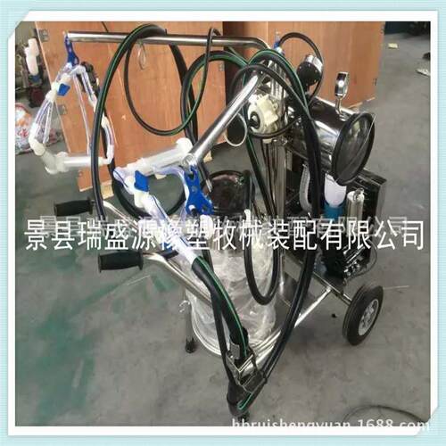 畜牧养殖设备 真空不锈钢挤奶机 移动式挤奶机 奶牛挤奶器