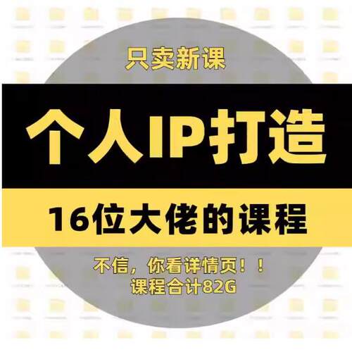 从0到1个人ip打造教程私域营销变现创业人做私域系统新课程