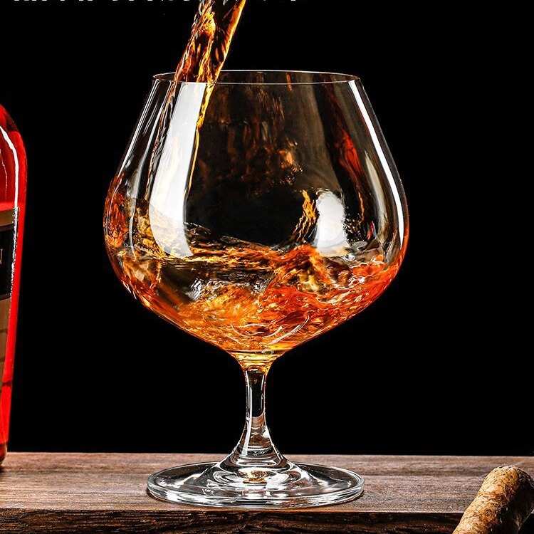 水晶白兰地酒杯矮脚高级红酒杯XO干邑高脚杯小玻璃杯子洋酒杯批发