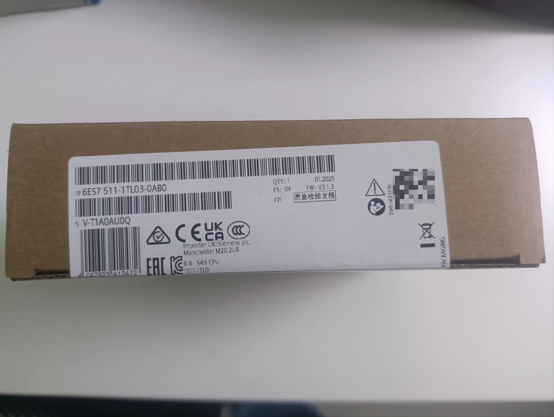 6ES7511-1TL03-0AB0 全新原装正品 标价