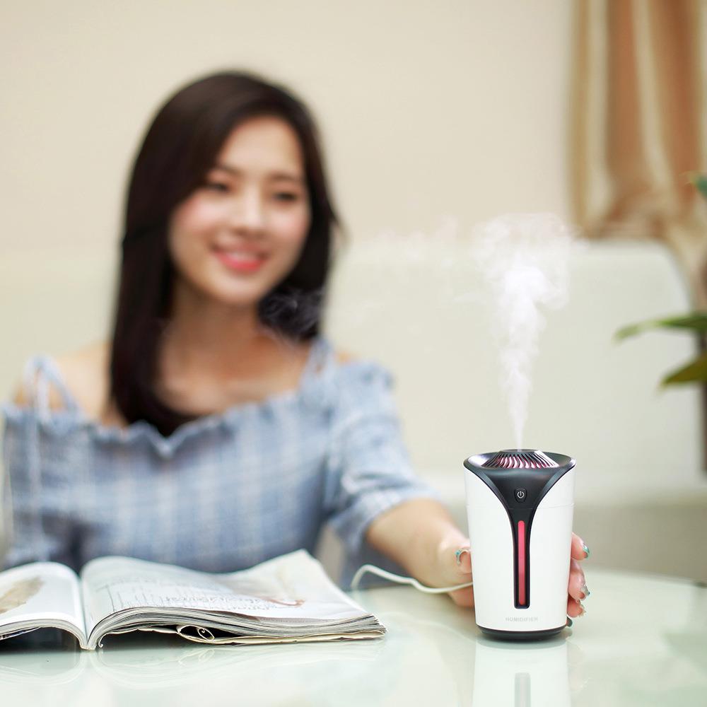 新款直销工厂礼品炫酷彩灯火焰杯加湿器usb迷你空气净化器滋润加
