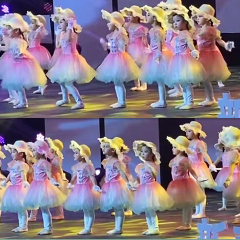 童话梦想家珍妮公主裙舞蹈演出服公主的梦想女童可爱连衣蓬蓬纱裙
