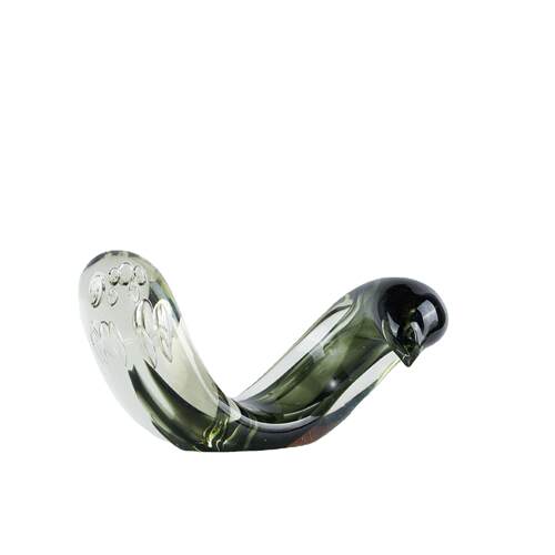 现代简约绿色玻璃高端创意客厅茶几家用样板房轻奢摆件饰品
