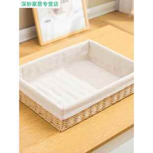 手工柳藤脏衣篮编织大号收纳箱杂物框编筐特惠竹篮子布艺收纳筐蓝