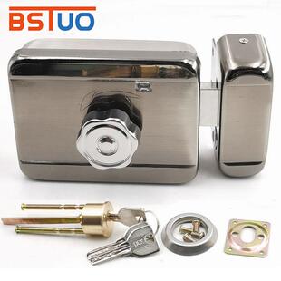 门禁静音电控锁12v不锈钢家用出租房智能门禁锁电子锁遥控灵动锁