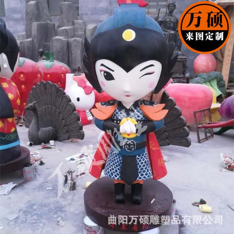 新款直销玻璃钢卡通雕塑制作 彩绘卡通人物雕塑 一张图片还原立体
