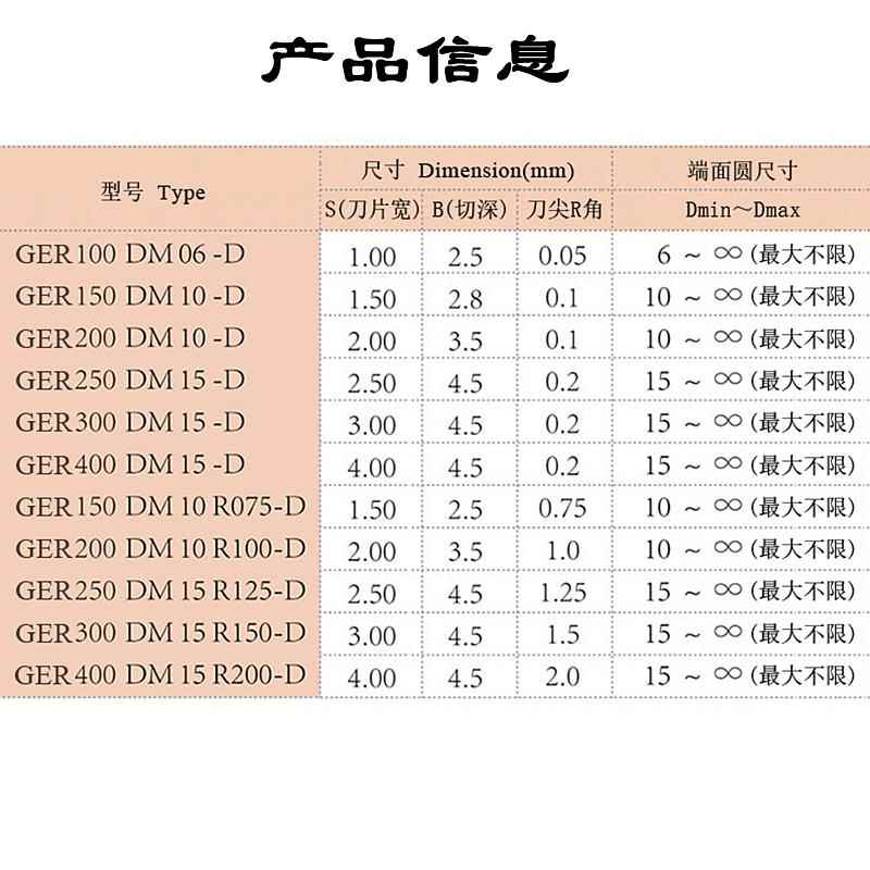 GER300-D平面数控切槽刀