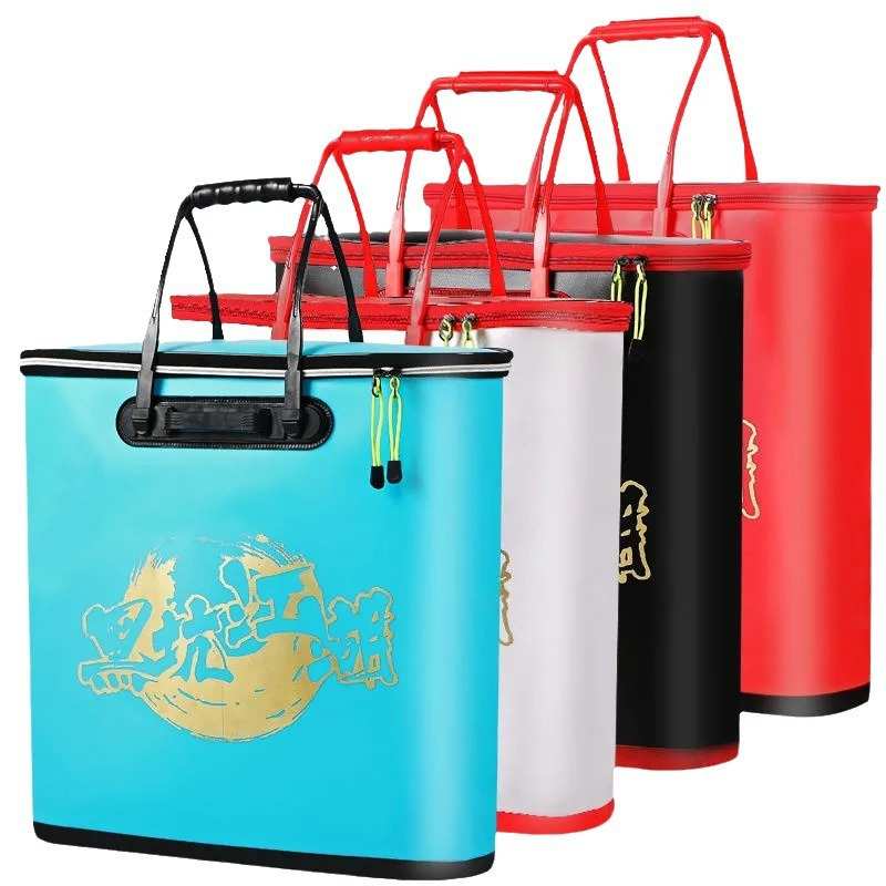 双肩背加厚EVA钓鱼桶钓箱多功能活鱼桶折叠装鱼桶便携式鱼护包