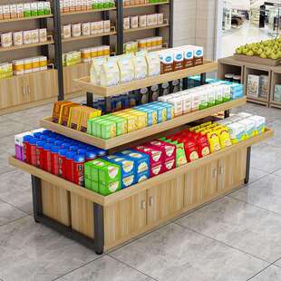 超市中岛柜堆头货架化妆母婴展示柜收纳台图书玩具展架流水台