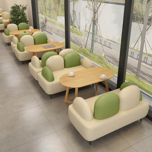 网红茶楼咖啡厅甜品餐饮桌椅组合商用洽谈接待休闲 奶茶店卡座沙