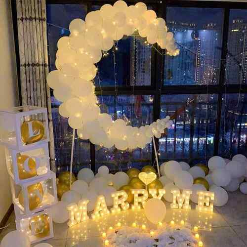网红气球造型492宝宝生日派对布置浪漫型婚礼定婚场景求发光气球