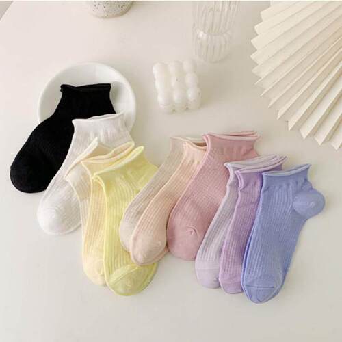 Spring and Summer Socks Curled Invisible Ship Socks Female