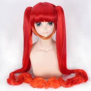 亡者荣耀 安琪拉原皮假发女长发直发游戏cosplay厚刘海假发