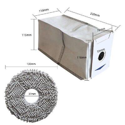 Replacement Mop Cloth and Dust Bags for DEEBOT Pro 4 Mop