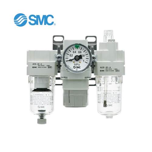 SMC 空气组合元件：空气过滤器+减压阀+油雾器AC30-03DG-SV-A