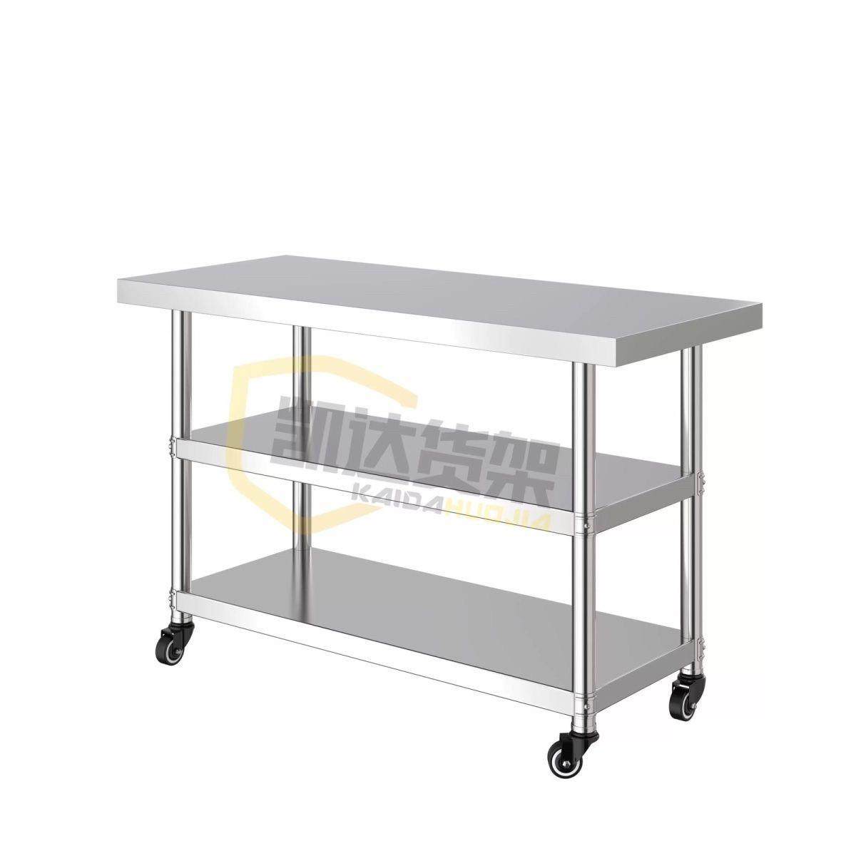 可移动工作台加厚不锈钢操作台微波炉烤箱收纳带轮子切菜台,厨房/烹饪用具,厨房抽屉置物架,淘宝优惠券,粉丝福利购,淘宝优惠卷