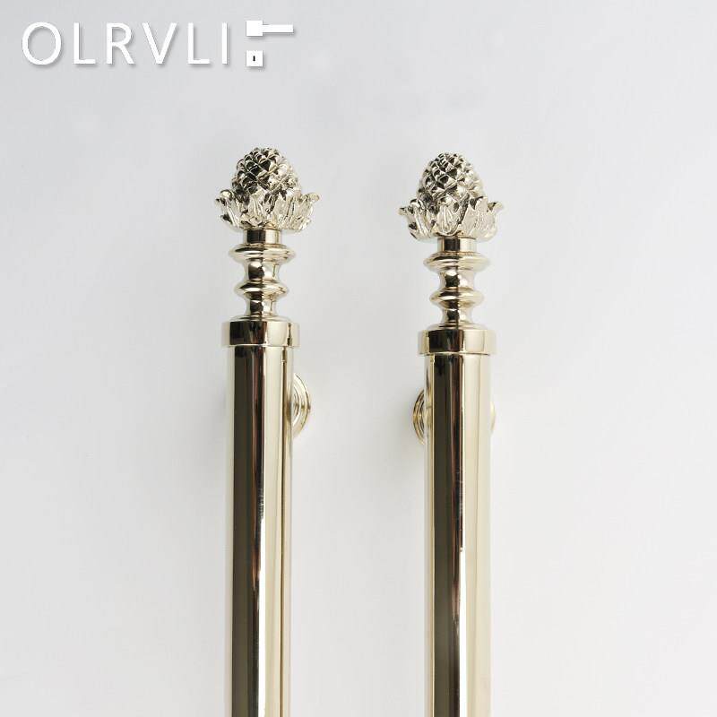 Olrvli黄铜黄金覆古把手美式橱柜小把手法国中世纪衣柜门新古典把