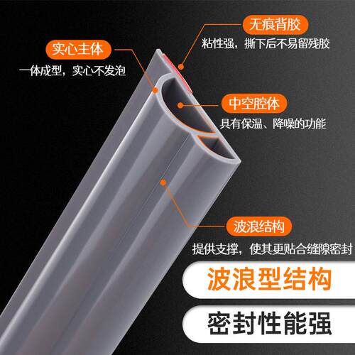 2米硅橡胶波浪P型推拉窗密封条门窗密封条窗户密封条隔音条