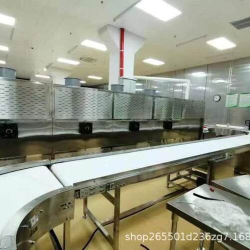 员工餐盒饭快餐微波加热隧道炉 3分钟加热至75度 加热均匀
