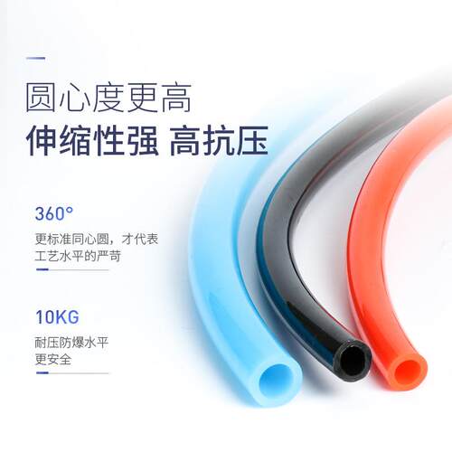 S气动气管高压管缩空气空SAPU10压机NPU软压管气泵管子汽管10M12M