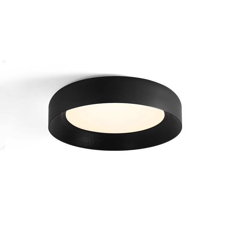 极简吸顶灯 卧室房间现代简约护眼白色黑色意式圆形led灯