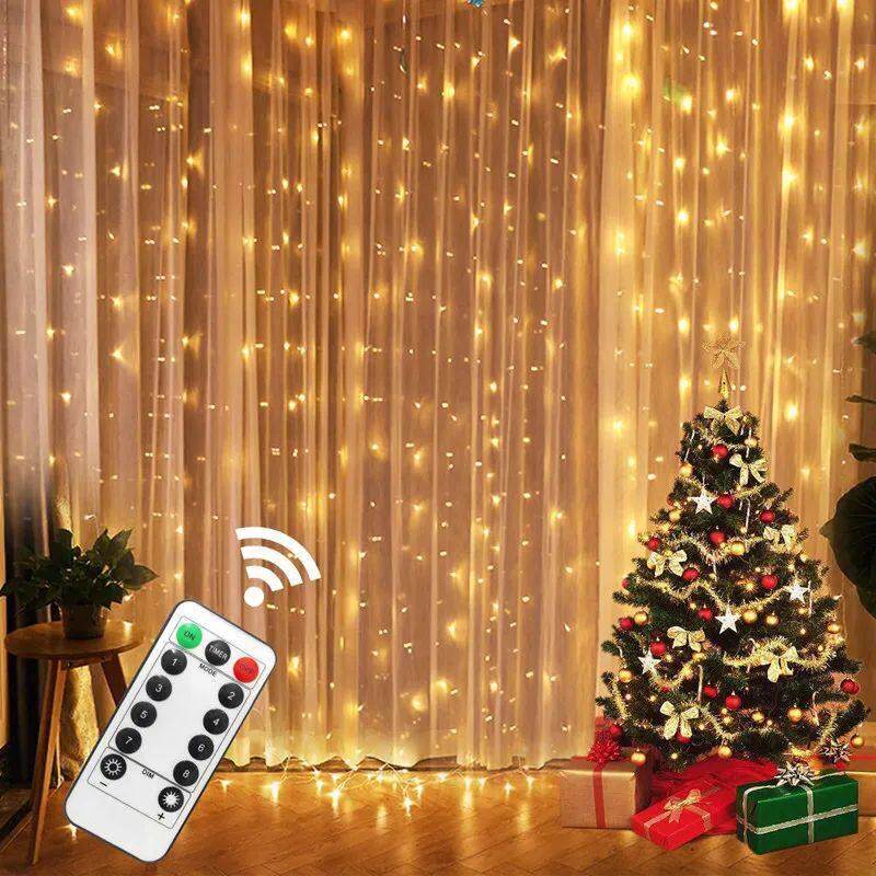 3x3m/6x3m LED Garland Curtain Light with 8 Lighting Modes Co