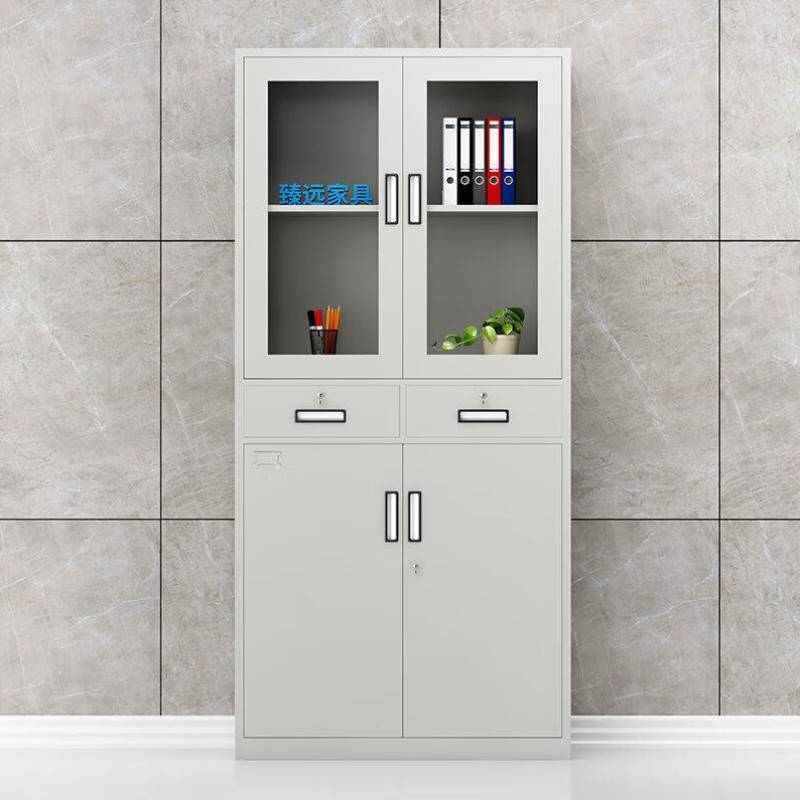 臻远文件柜资料柜钢制带锁储物柜中二斗文件柜