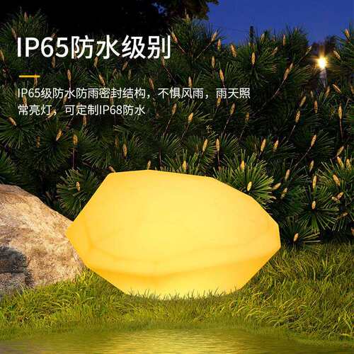 工厂直销户外夜景LED发光仿真石头灯 景观防水公园别墅庭院草坪灯