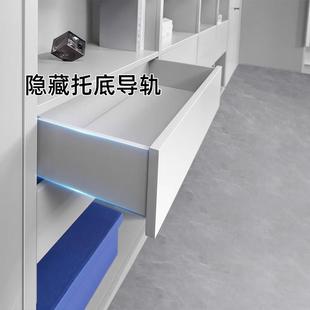 DTC东泰三节托 托底轨全拉出滑轨道隐藏式阻尼缓冲抽屉导轨ss80ss