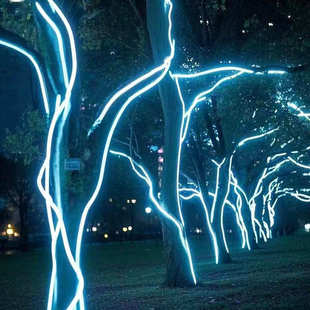 360度LED柔性灯带户外树木亮化氛围装 饰硅胶霓虹灯带彩色防水款