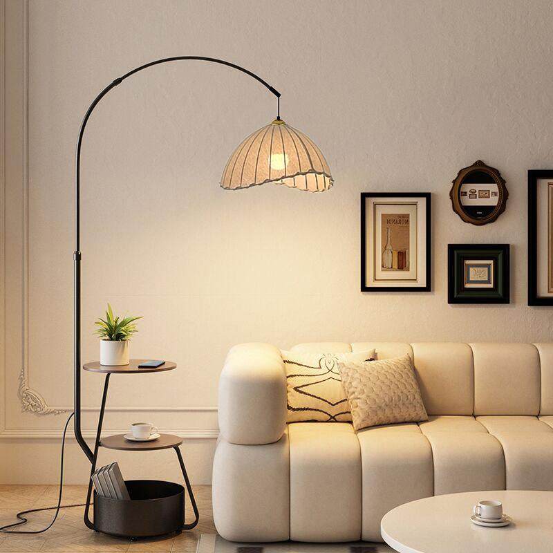 钓鱼灯落地灯客厅卧室沙发旁边几高级法式中古侘寂风复古氛围台灯