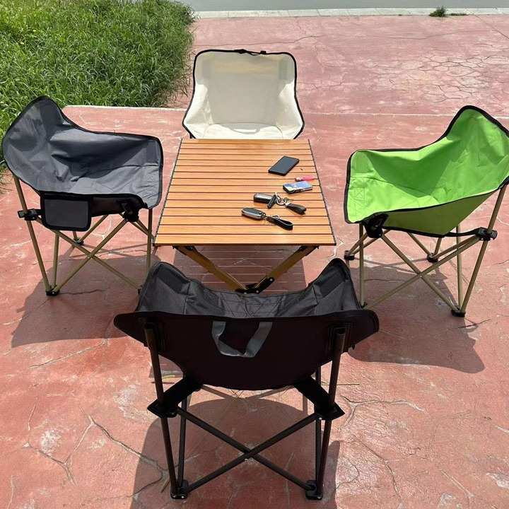 户外椅钓鱼露营月亮椅户外露营折叠克米特椅子月亮椅便携轻便