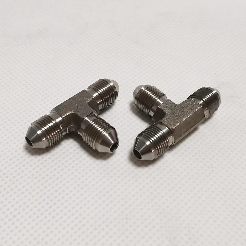 供应M12X1三通接头 航空液压系统管件接头HB4-17-F4