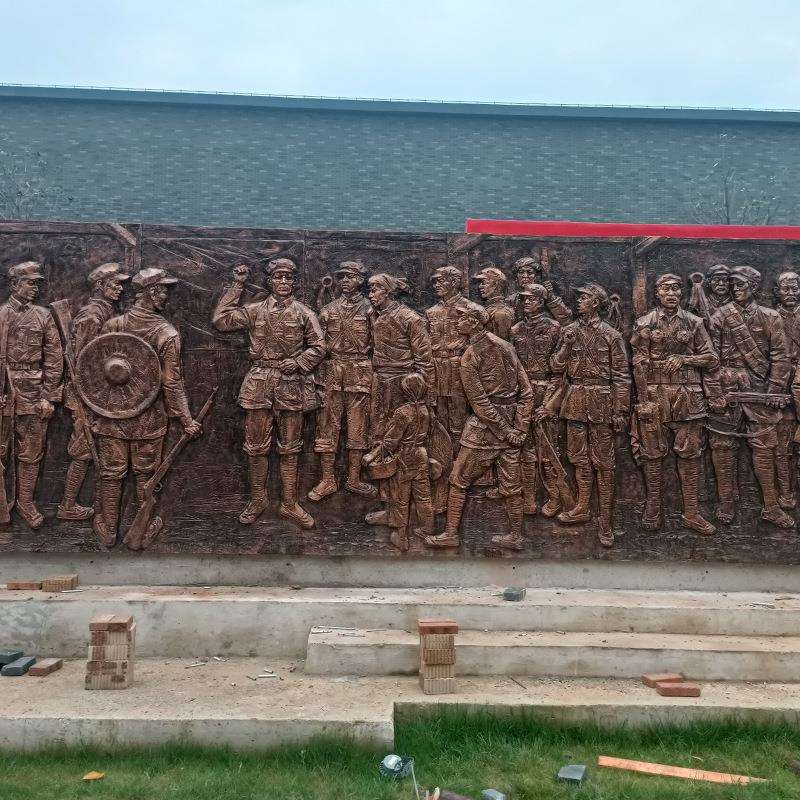 铸铜浮雕壁画墙园林景观锻铜浮雕文化墙人物历史故事山水画铜浮雕