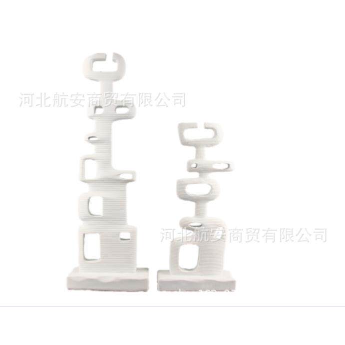 现NZJ代简艺约创意抽柜树脂象工品样板房售楼处桌面电视软装饰品