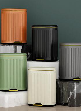 21L椭垃圾MD-F1-12桶复双桶脚踏静音酒店旅馆餐厅办公室客厅古厨