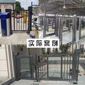 对开小门学校栅栏门电动人脸识别广告门自动小门人行通道刷卡门禁