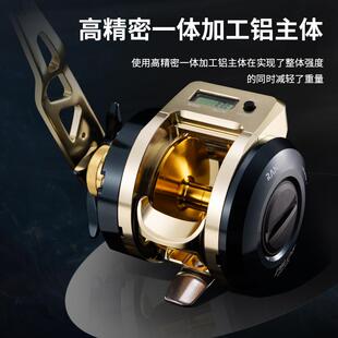 RYOBI/利优比新款D300海钓数显轮鼓轮高强度铁板轮大钓力船钓轮